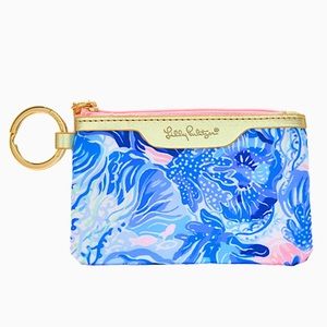 LILLY PULITZER KEYCHAIN AND ID HOLDER💋EUC